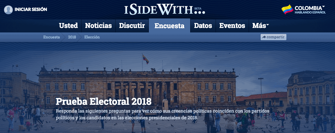 test electoral- elecciones Colombia 2018