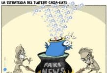 TICaricatura sobre noticias falsas