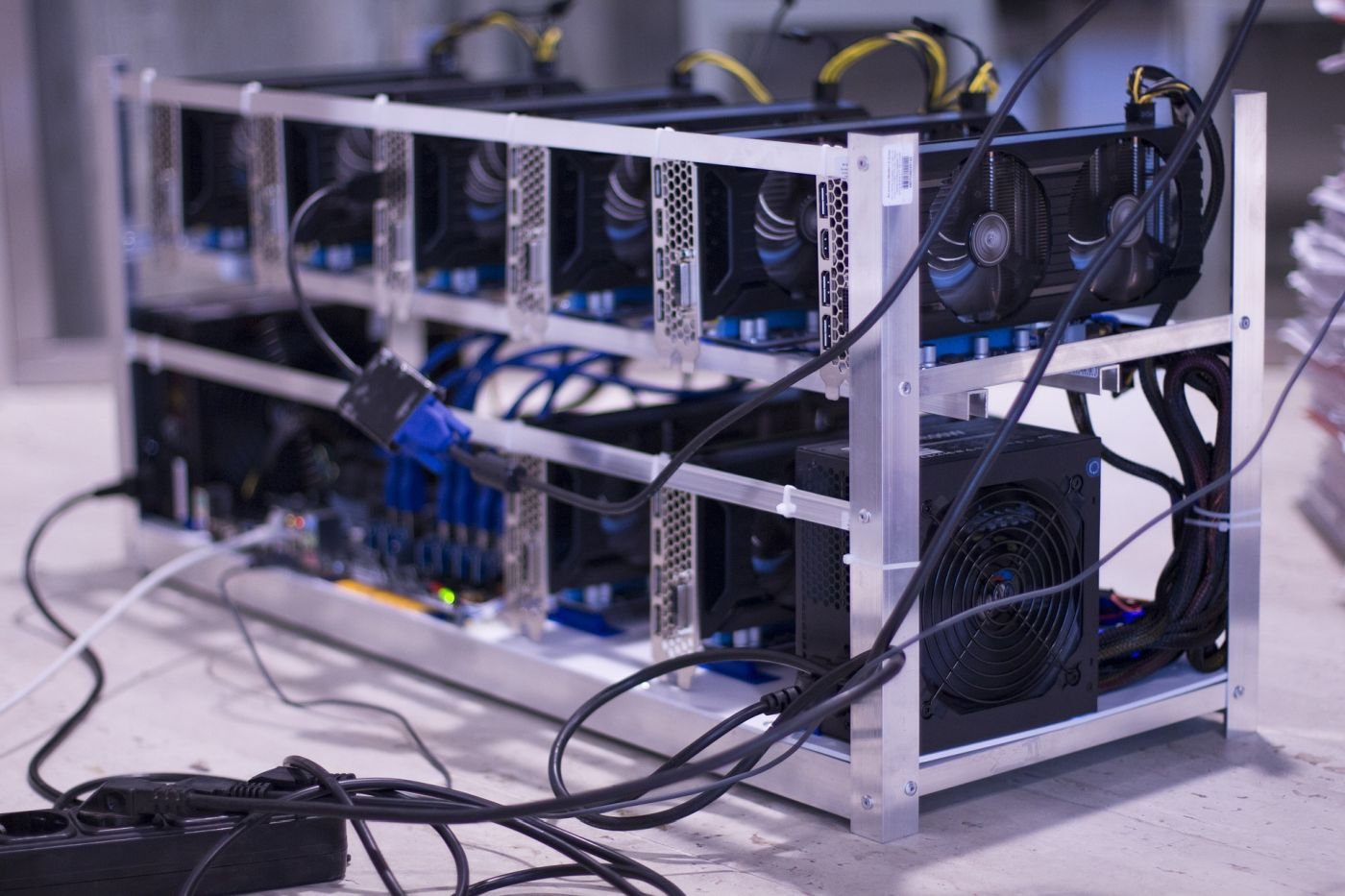 minado bitcoin rig