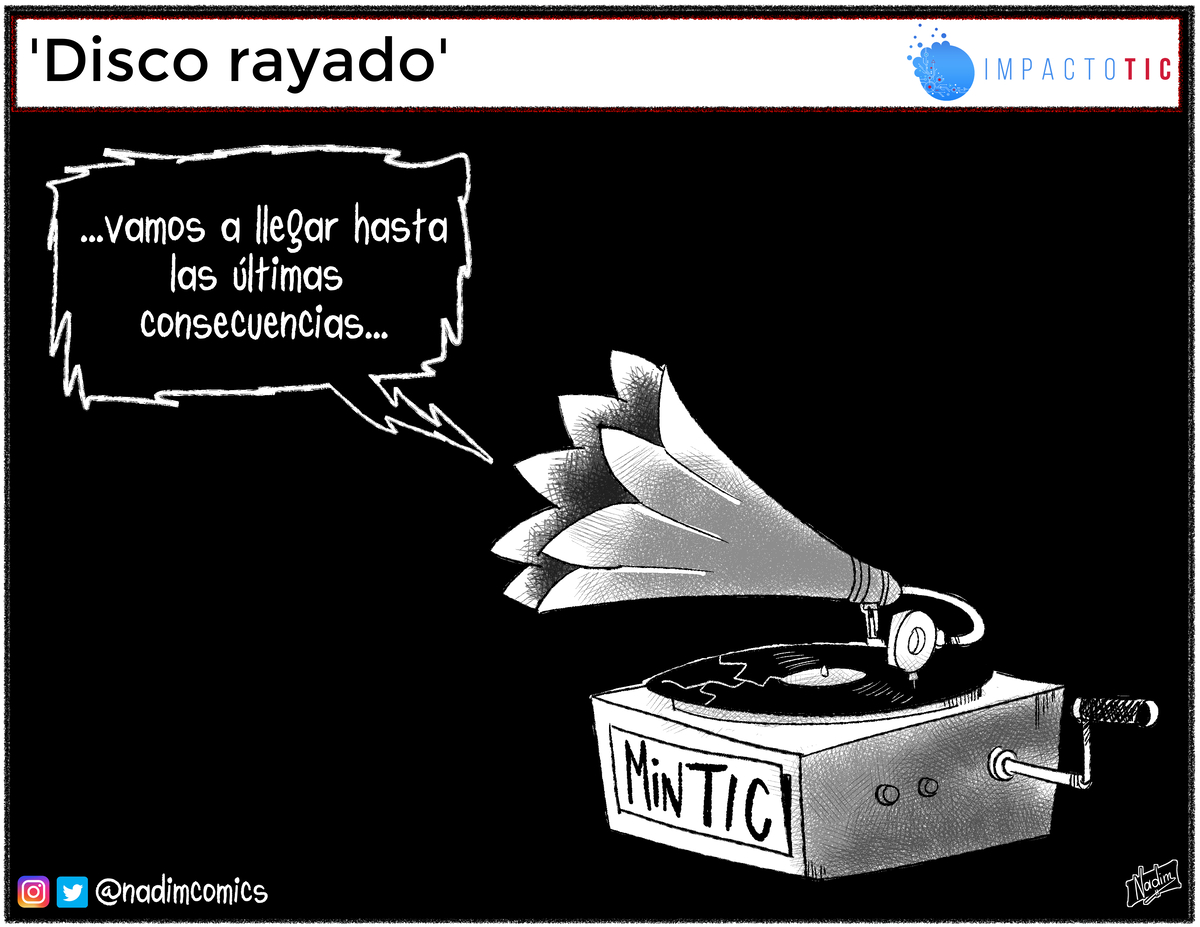 #TICaricatura: ‘Disco rayado’