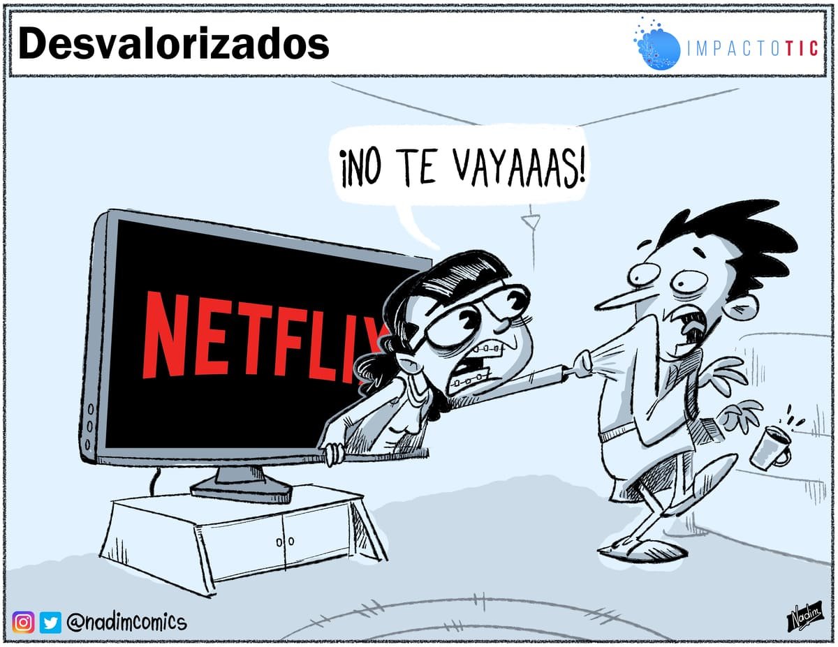 TICaricatura-Netflix-200000-suscriptores-desvalorizado