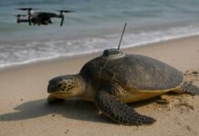 tortuga adulta monitorizada