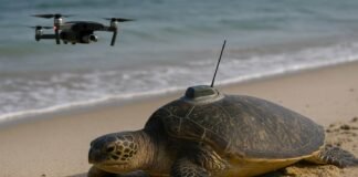 tortuga adulta monitorizada