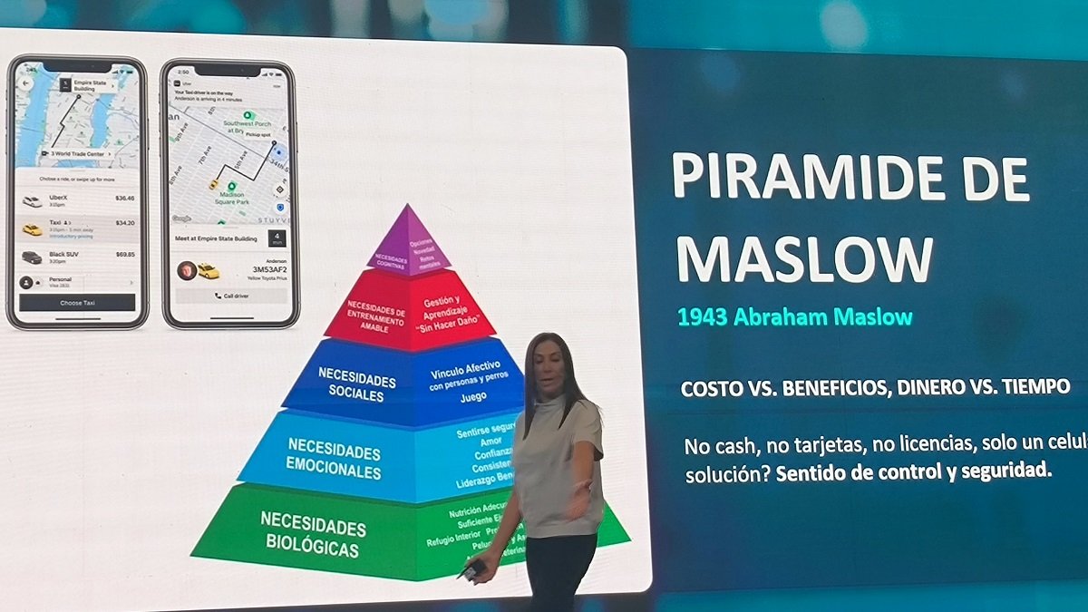 Pirámide de Maslow con Paola Aldaz en conferencia de ETB